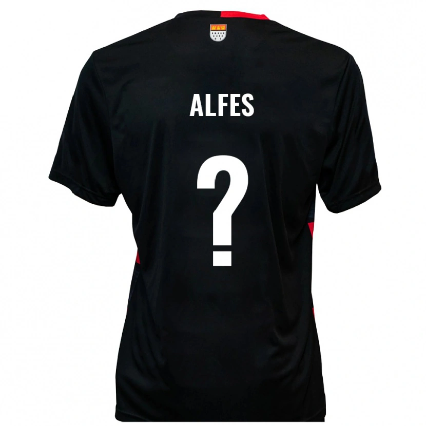 Danxen Hombre Camiseta Claire Alfes #0 Negro Rojo 1ª Equipación 2025/26 La Camisa