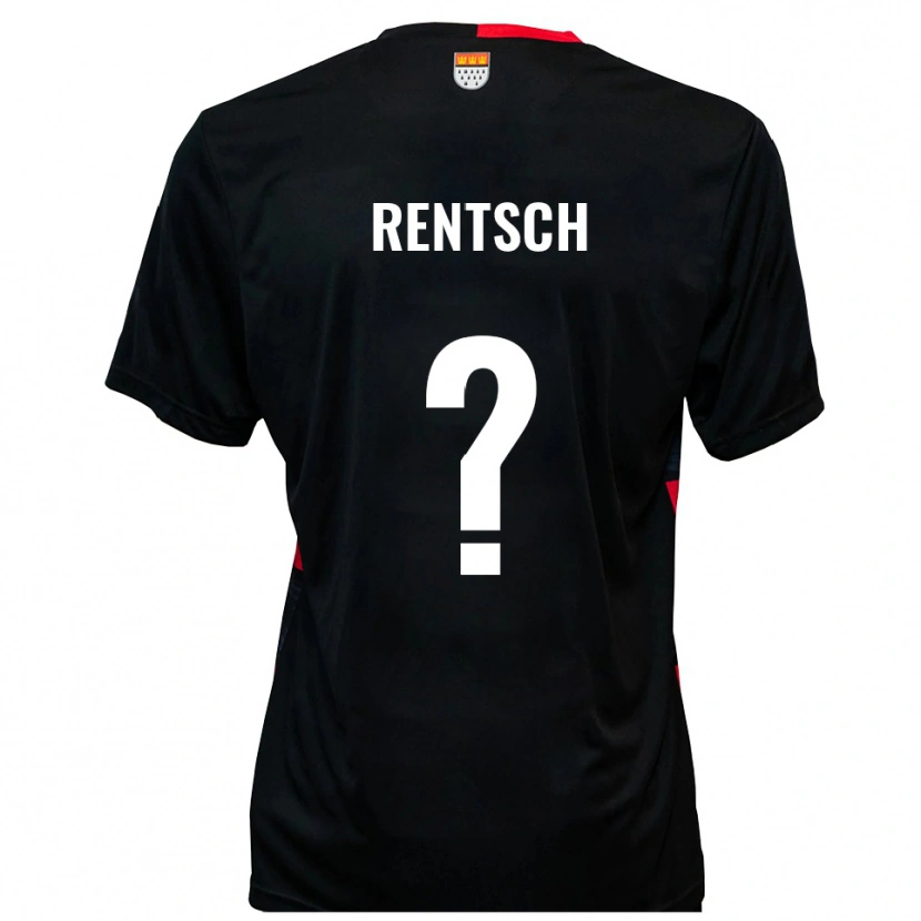 Danxen Hombre Camiseta Sophie Rentsch #0 Negro Rojo 1ª Equipación 2025/26 La Camisa