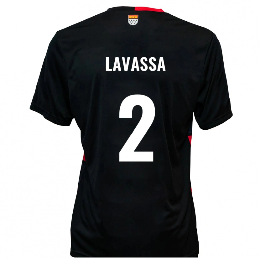 Danxen Hombre Camiseta Timon Lavassa #2 Negro Rojo 1ª Equipación 2025/26 La Camisa