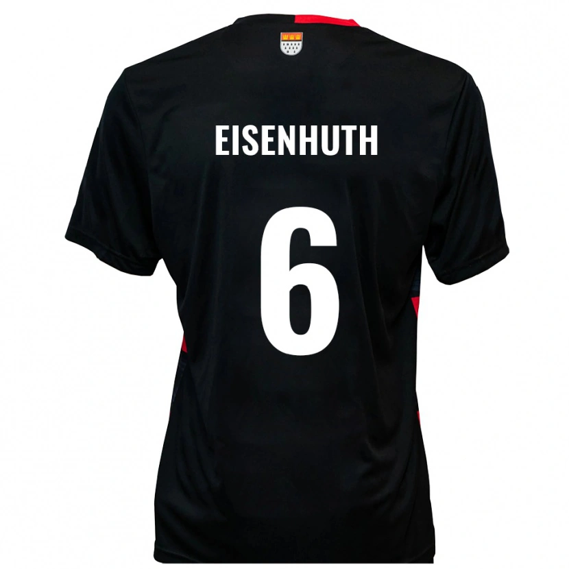 Danxen Hombre Camiseta Tobias Eisenhuth #6 Negro Rojo 1ª Equipación 2025/26 La Camisa