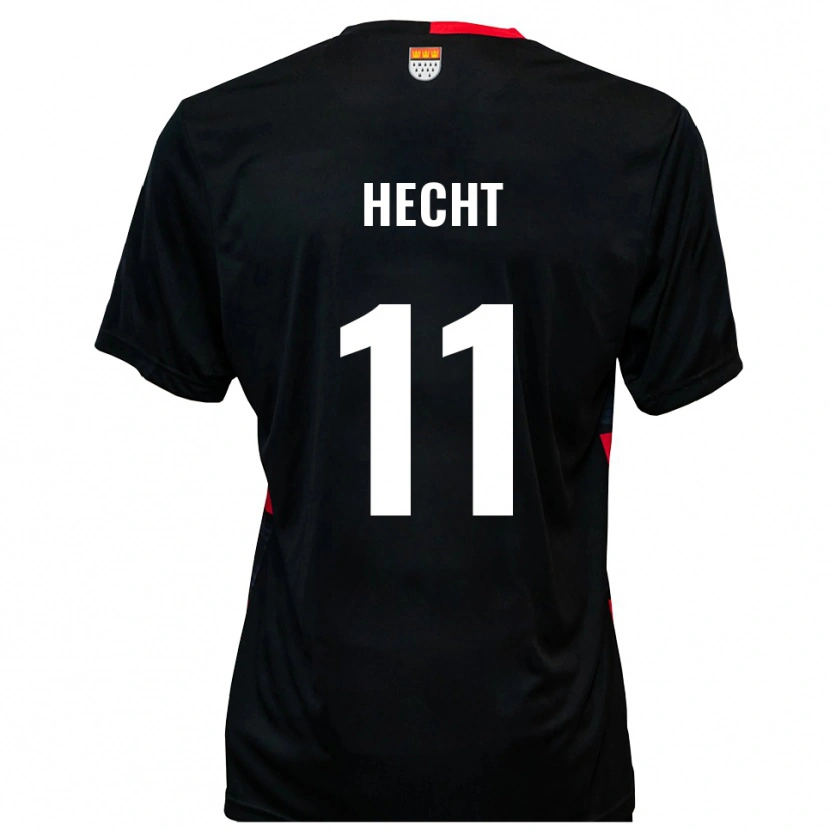 Danxen Hombre Camiseta Leon Hecht #11 Negro Rojo 1ª Equipación 2025/26 La Camisa