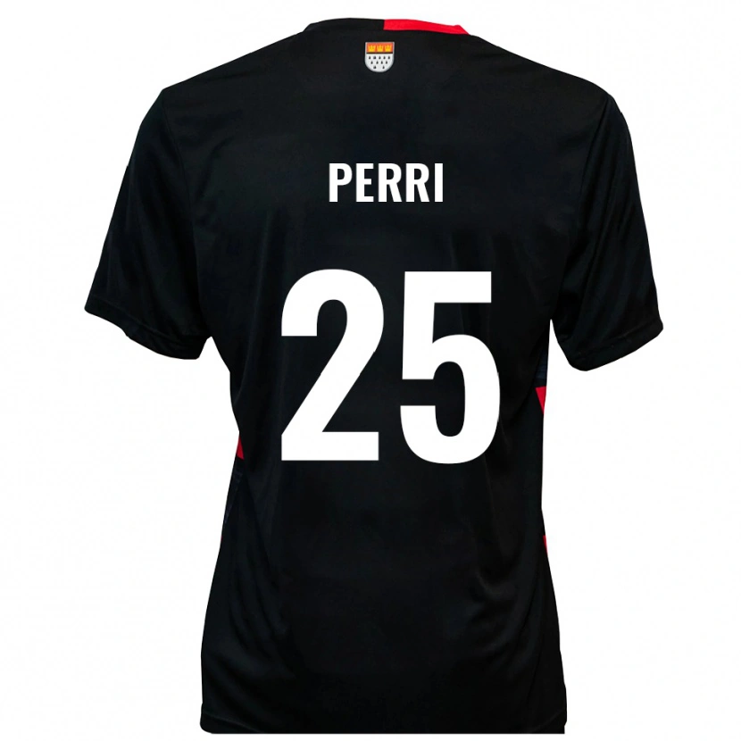 Danxen Hombre Camiseta Diego Perri #25 Negro Rojo 1ª Equipación 2025/26 La Camisa