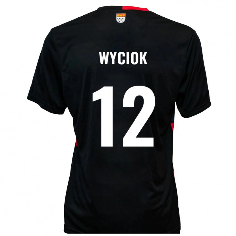 Danxen Hombre Camiseta David Wyciok #12 Negro Rojo 1ª Equipación 2025/26 La Camisa