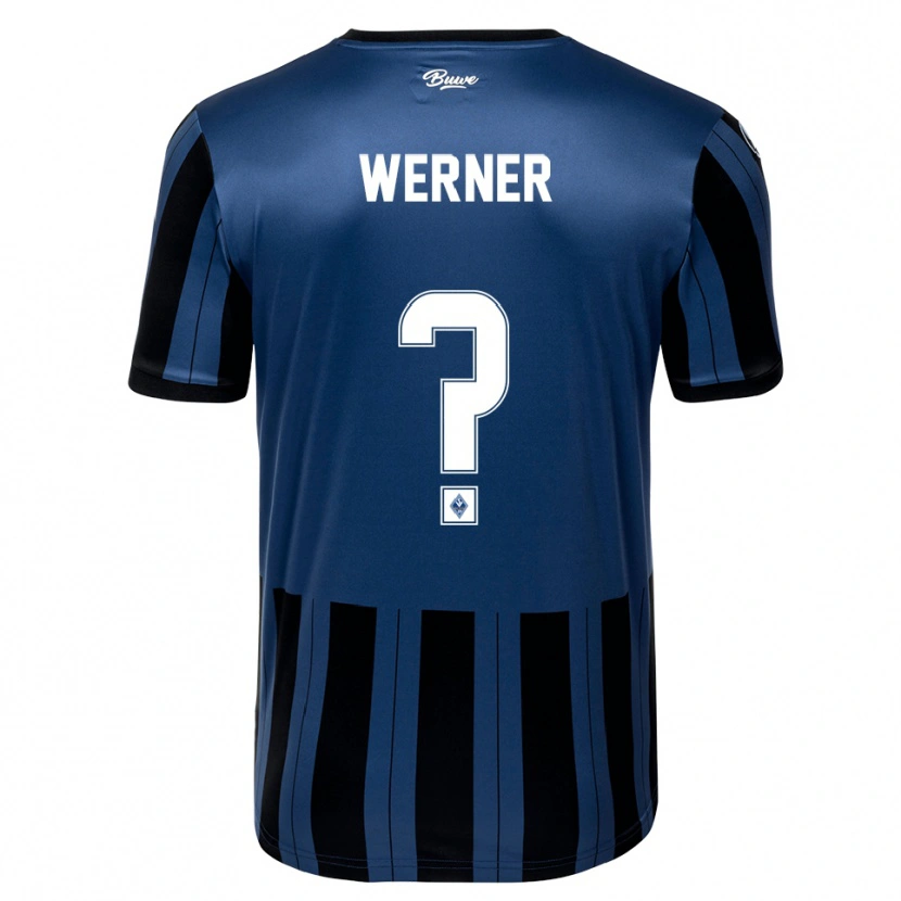 Danxen Hombre Camiseta Philipp Werner #0 Azul Gris Negro 1ª Equipación 2025/26 La Camisa