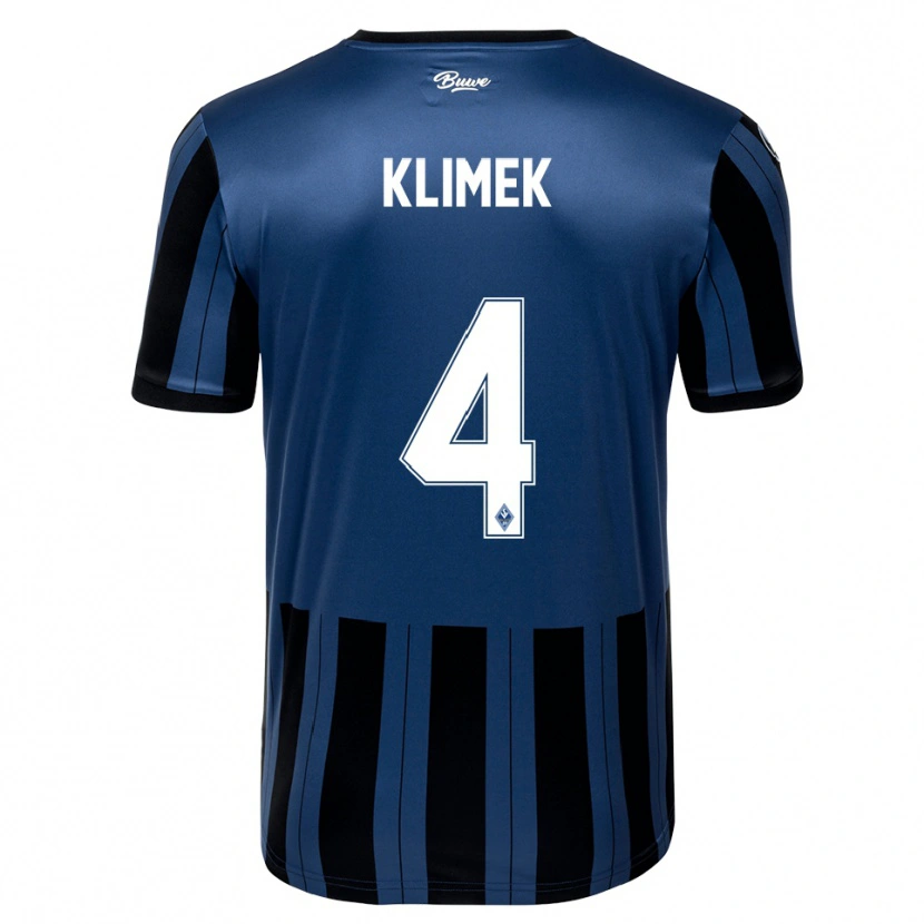 Danxen Hombre Camiseta Tom Klimek #4 Azul Gris Negro 1ª Equipación 2025/26 La Camisa