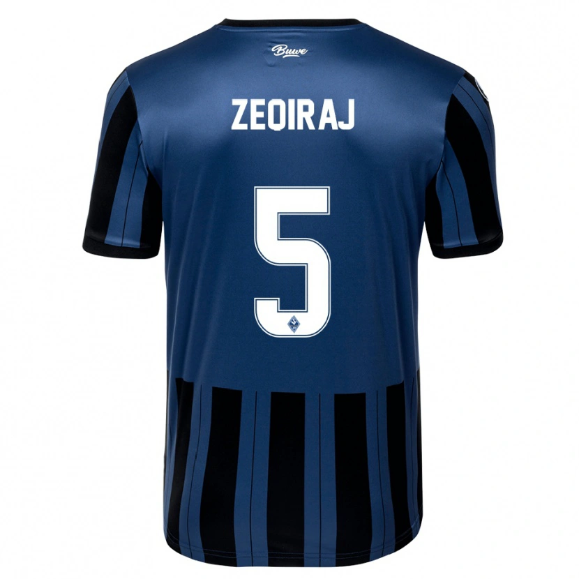 Danxen Hombre Camiseta Arlind Zeqiraj #5 Azul Gris Negro 1ª Equipación 2025/26 La Camisa