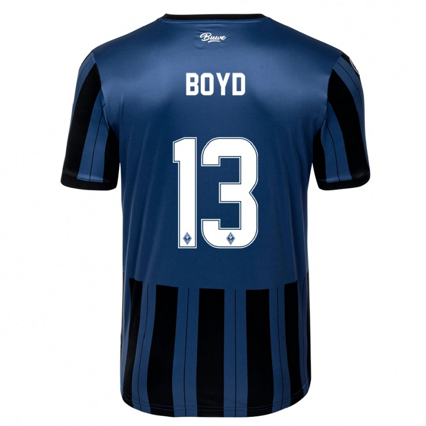 Danxen Hombre Camiseta Terrence Boyd #13 Azul Gris Negro 1ª Equipación 2025/26 La Camisa