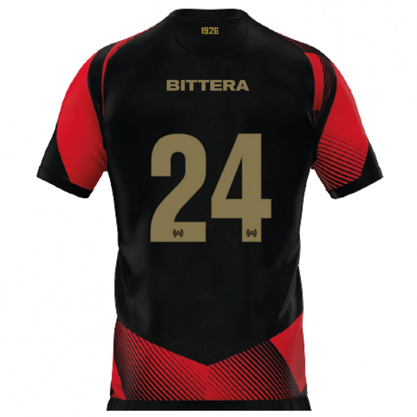Danxen Hombre Camiseta Buda Bittera #24 Negro Rojo 1ª Equipación 2025/26 La Camisa