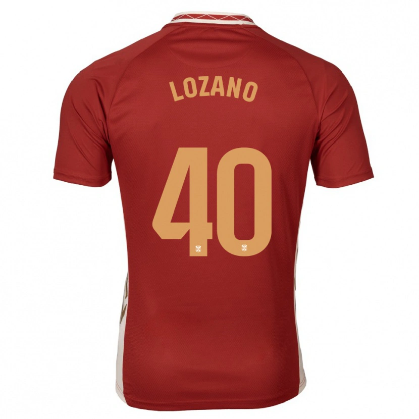 Danxen Hombre Camiseta Gabriel Lozano #40 Borgoña Dorado 2ª Equipación 2025/26 La Camisa