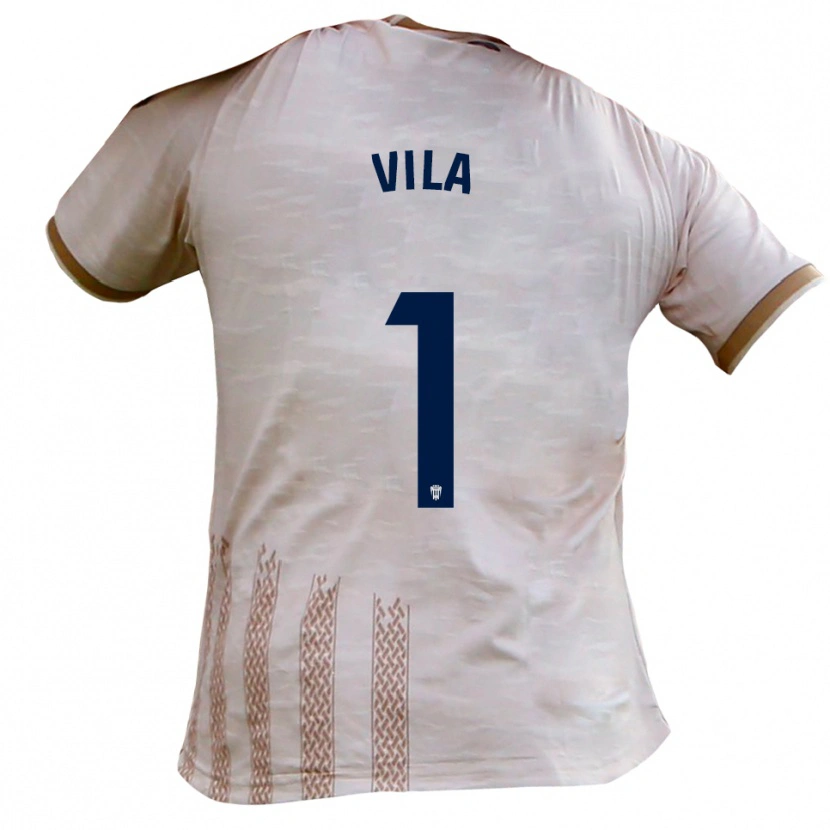 Danxen Hombre Camiseta Ramón Vila #1 Blanquecino Marrón 2ª Equipación 2025/26 La Camisa