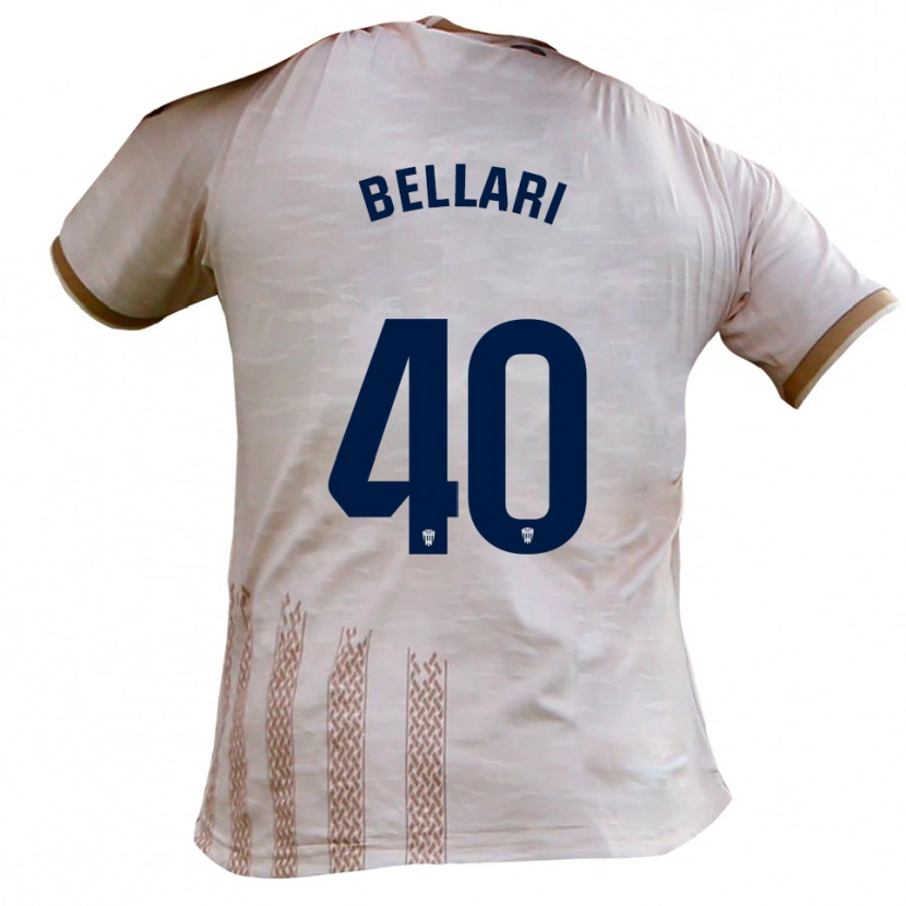 Danxen Hombre Camiseta Hamza Bellari #40 Blanquecino Marrón 2ª Equipación 2025/26 La Camisa
