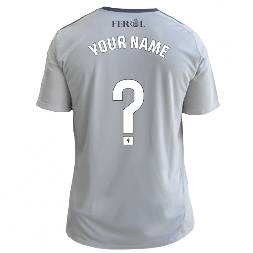 Danxen Hombre Camiseta Su Nombre #0 Gris Plata 2ª Equipación 2025/26 La Camisa