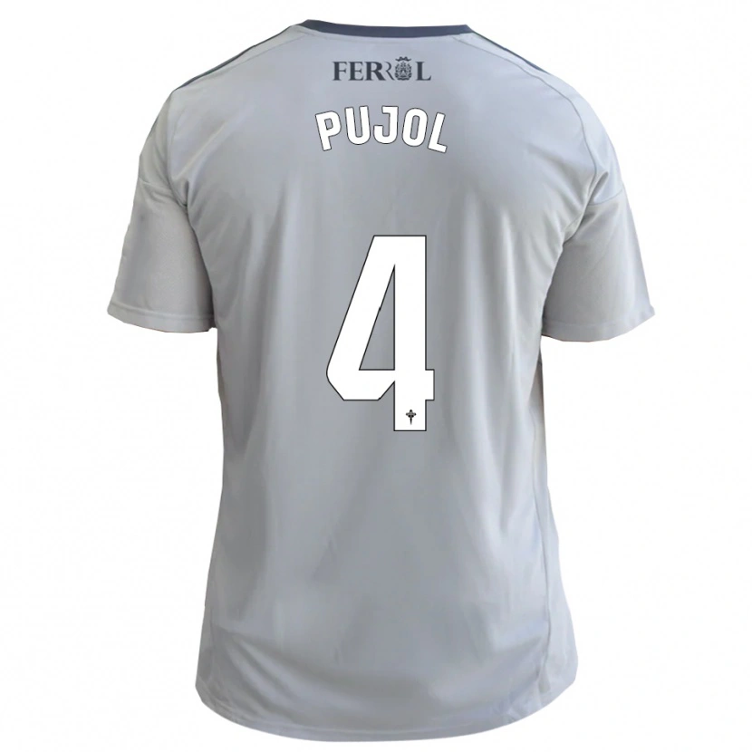 Danxen Hombre Camiseta Edgar Pujol #4 Gris Plata 2ª Equipación 2025/26 La Camisa