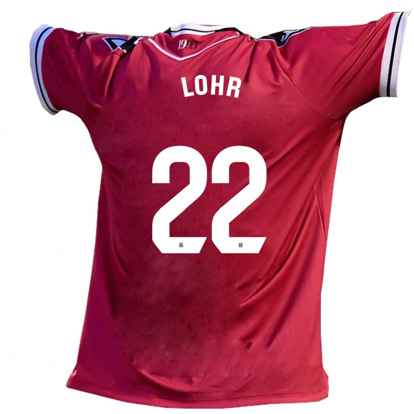 Danxen Hombre Camiseta Luca Lohr #22 Borgoña Negro 2ª Equipación 2025/26 La Camisa