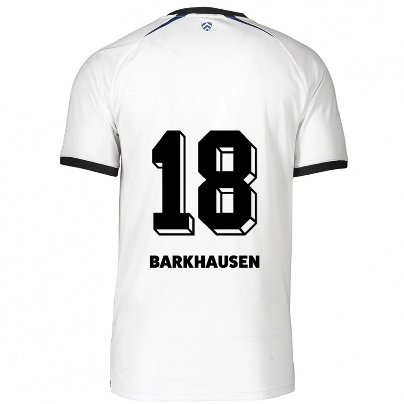 Danxen Hombre Camiseta Rieke Barkhausen #18 Blanco Negro 2ª Equipación 2025/26 La Camisa