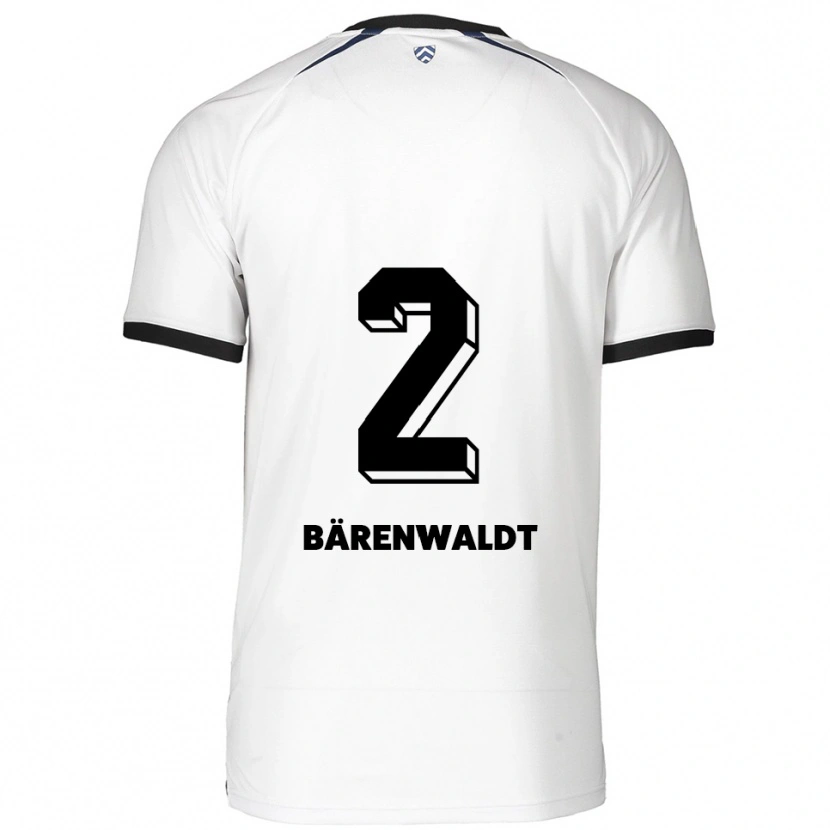 Danxen Hombre Camiseta Tim Bärenwaldt #2 Blanco Negro 2ª Equipación 2025/26 La Camisa