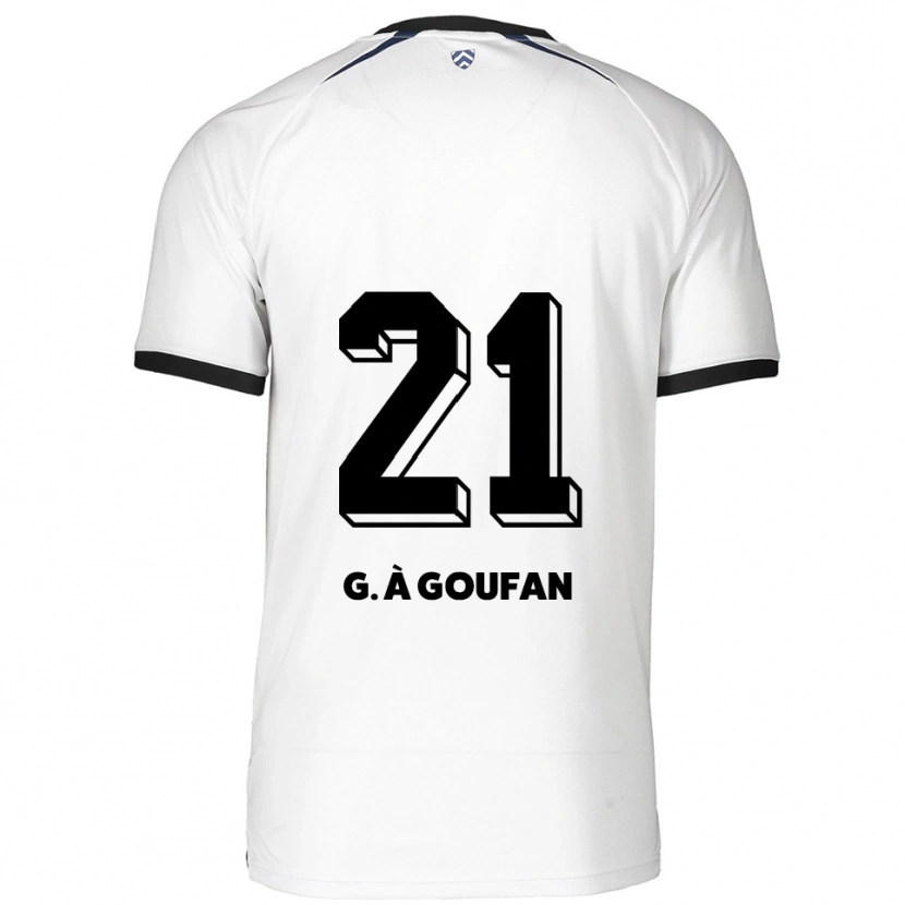 Danxen Hombre Camiseta Marc Gouiffe À Goufan #21 Blanco Negro 2ª Equipación 2025/26 La Camisa
