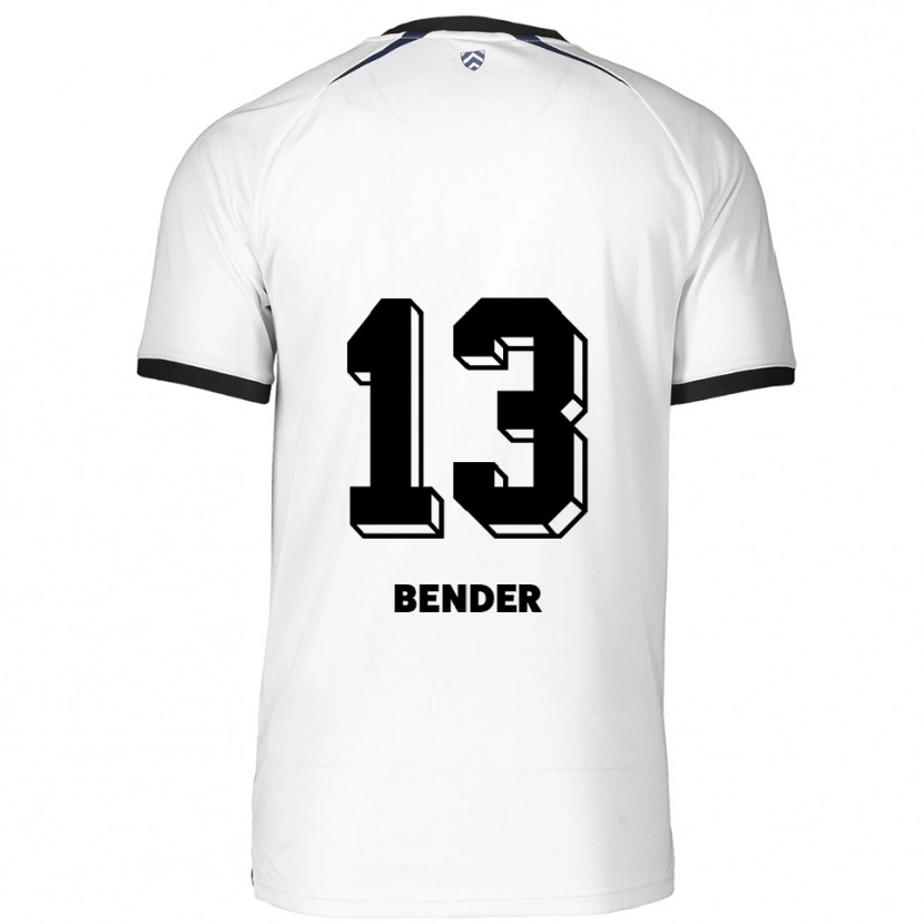 Danxen Hombre Camiseta Grit Bender #13 Blanco Negro 2ª Equipación 2025/26 La Camisa