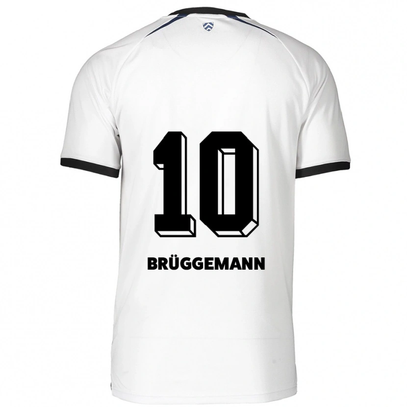 Danxen Hombre Camiseta Kim Brüggemann #10 Blanco Negro 2ª Equipación 2025/26 La Camisa