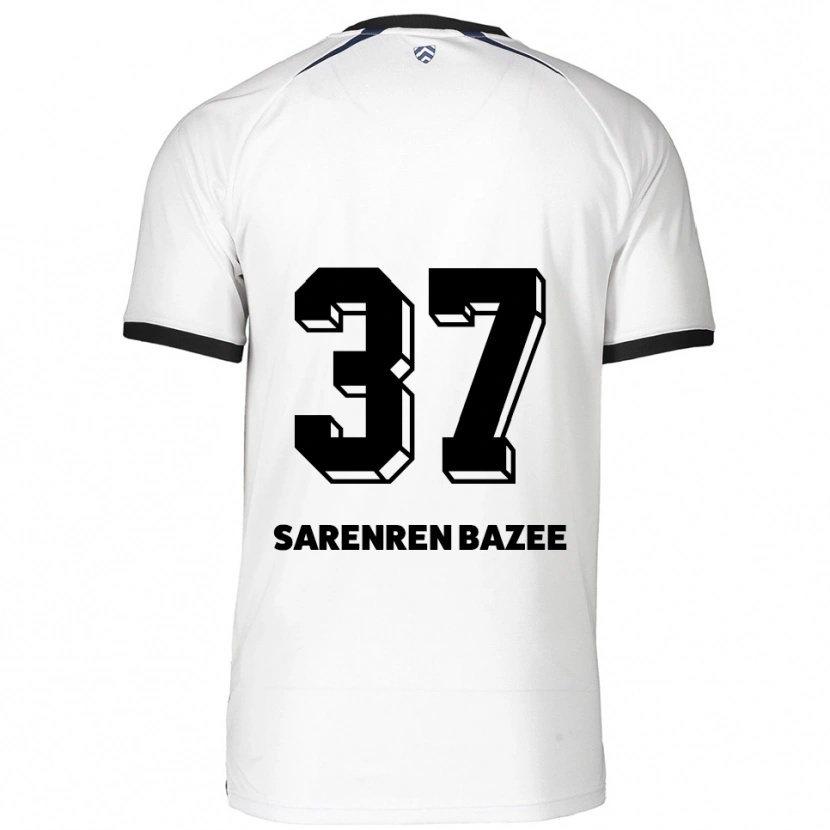 Danxen Hombre Camiseta Noah Sarenren Bazee #37 Blanco Negro 2ª Equipación 2025/26 La Camisa