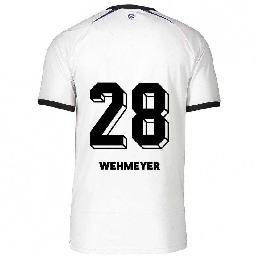 Danxen Hombre Camiseta Hannah Wehmeyer #28 Blanco Negro 2ª Equipación 2025/26 La Camisa