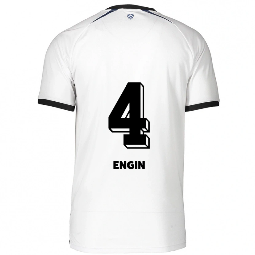 Danxen Hombre Camiseta Ibrahim Engin #4 Blanco Negro 2ª Equipación 2025/26 La Camisa