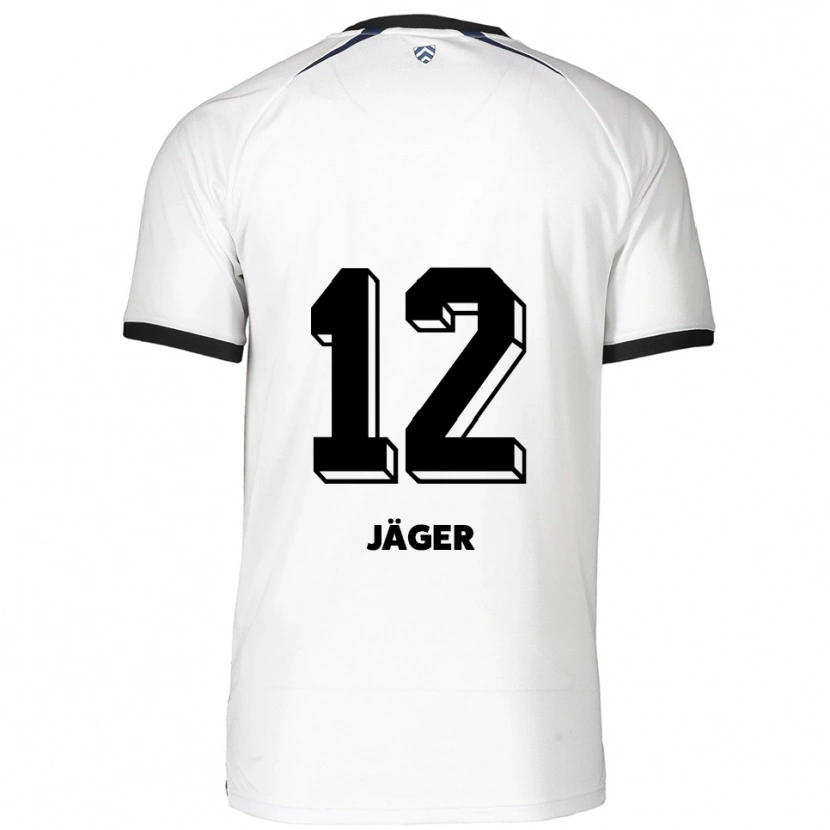Danxen Hombre Camiseta Mino Jäger #12 Blanco Negro 2ª Equipación 2025/26 La Camisa