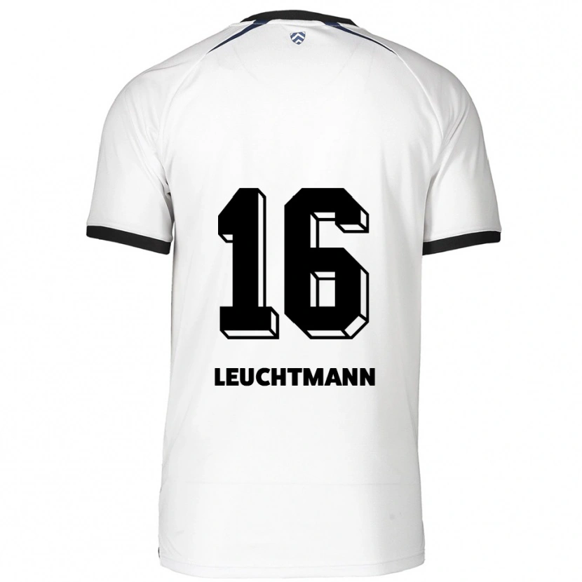 Danxen Hombre Camiseta Jana Leuchtmann #16 Blanco Negro 2ª Equipación 2025/26 La Camisa