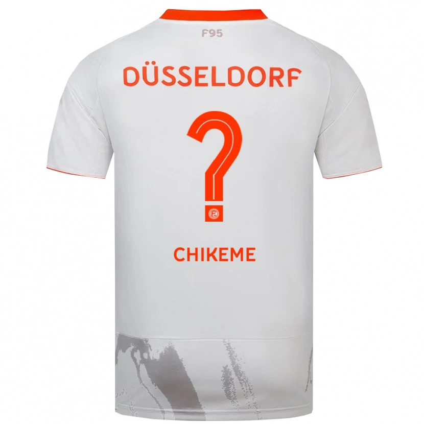 Danxen Hombre Camiseta Aidan Chikeme #0 Blanco Naranja 2ª Equipación 2025/26 La Camisa