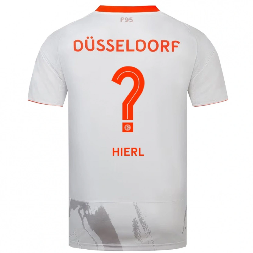 Danxen Hombre Camiseta Josephine Hierl #0 Blanco Naranja 2ª Equipación 2025/26 La Camisa