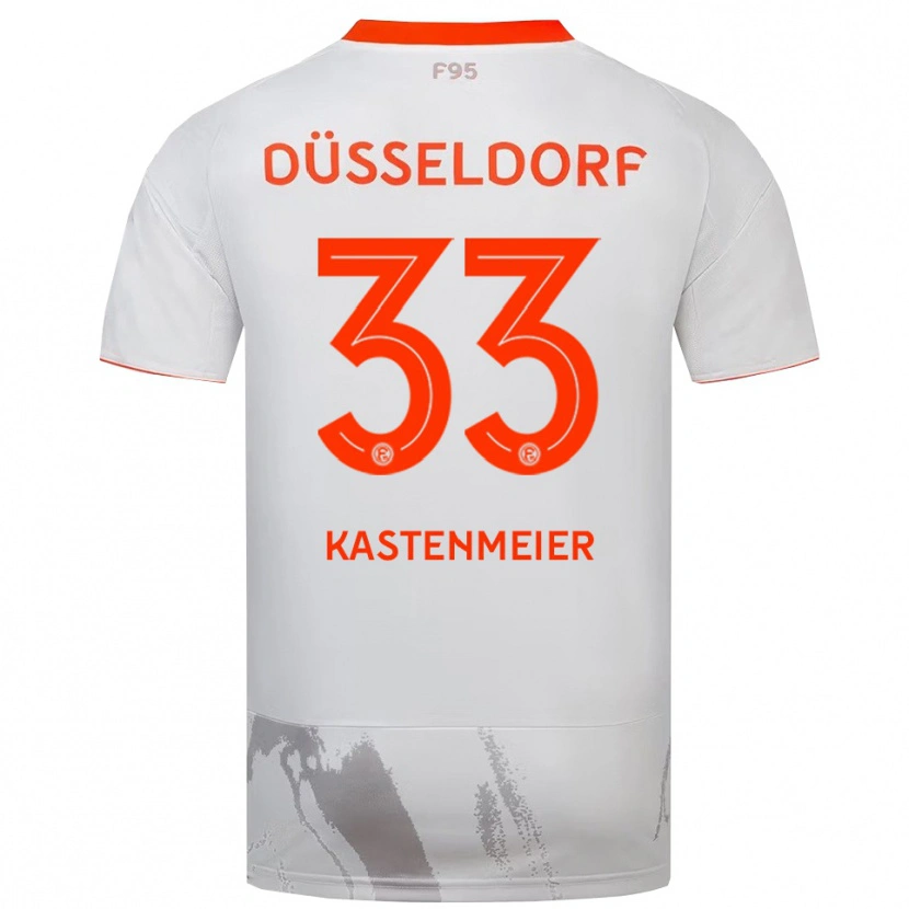 Danxen Hombre Camiseta Florian Kastenmeier #33 Blanco Naranja 2ª Equipación 2025/26 La Camisa