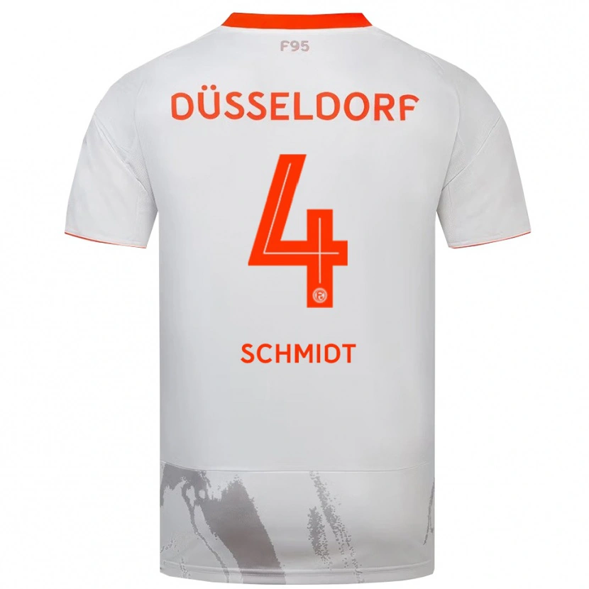 Danxen Hombre Camiseta Kenneth Schmidt #4 Blanco Naranja 2ª Equipación 2025/26 La Camisa