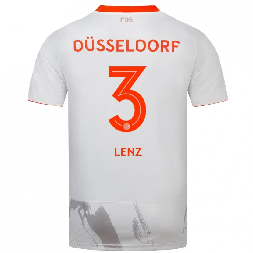 Danxen Hombre Camiseta Christopher Lenz #3 Blanco Naranja 2ª Equipación 2025/26 La Camisa