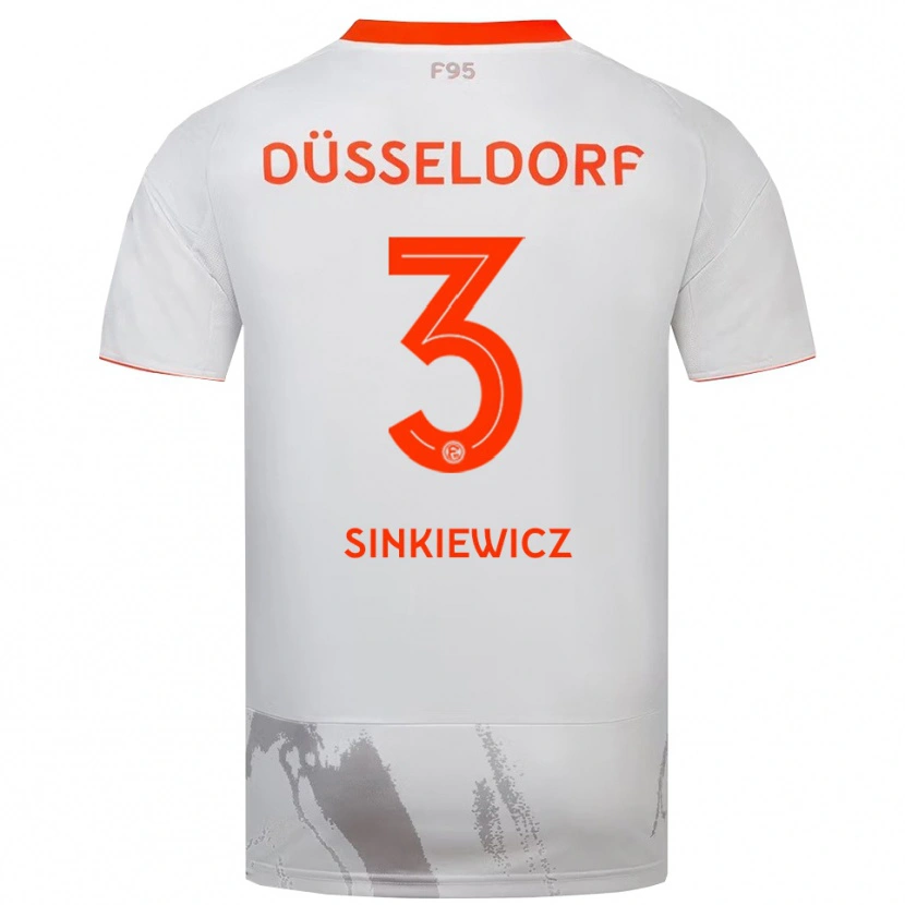 Danxen Hombre Camiseta Luis Sinkiewicz #3 Blanco Naranja 2ª Equipación 2025/26 La Camisa