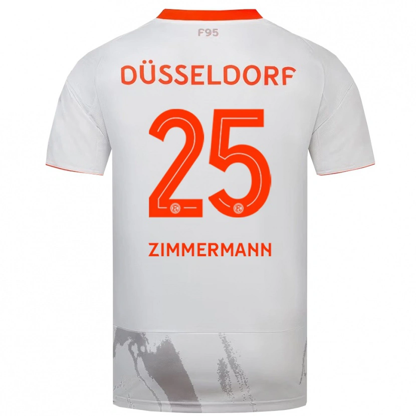 Danxen Hombre Camiseta Matthias Zimmermann #25 Blanco Naranja 2ª Equipación 2025/26 La Camisa