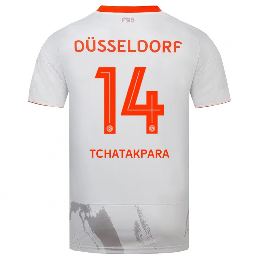 Danxen Hombre Camiseta Adnane Tchatakpara #14 Blanco Naranja 2ª Equipación 2025/26 La Camisa