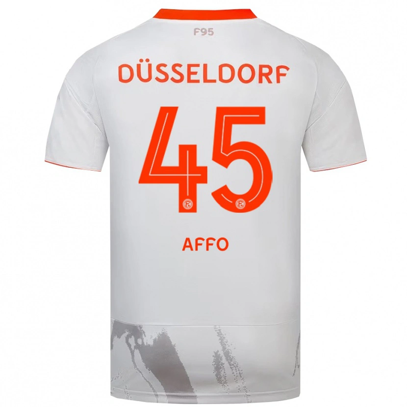Danxen Hombre Camiseta Karim Affo #45 Blanco Naranja 2ª Equipación 2025/26 La Camisa
