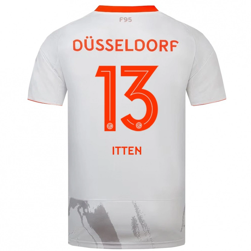 Danxen Hombre Camiseta Cedric Itten #13 Blanco Naranja 2ª Equipación 2025/26 La Camisa