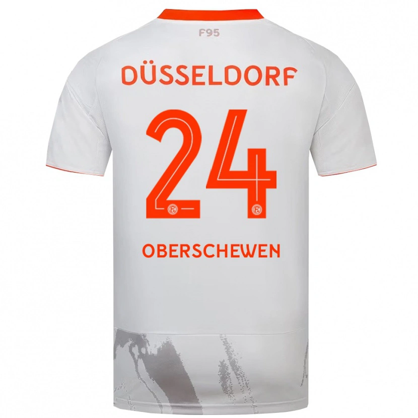 Danxen Hombre Camiseta Elias Oberschewen #24 Blanco Naranja 2ª Equipación 2025/26 La Camisa