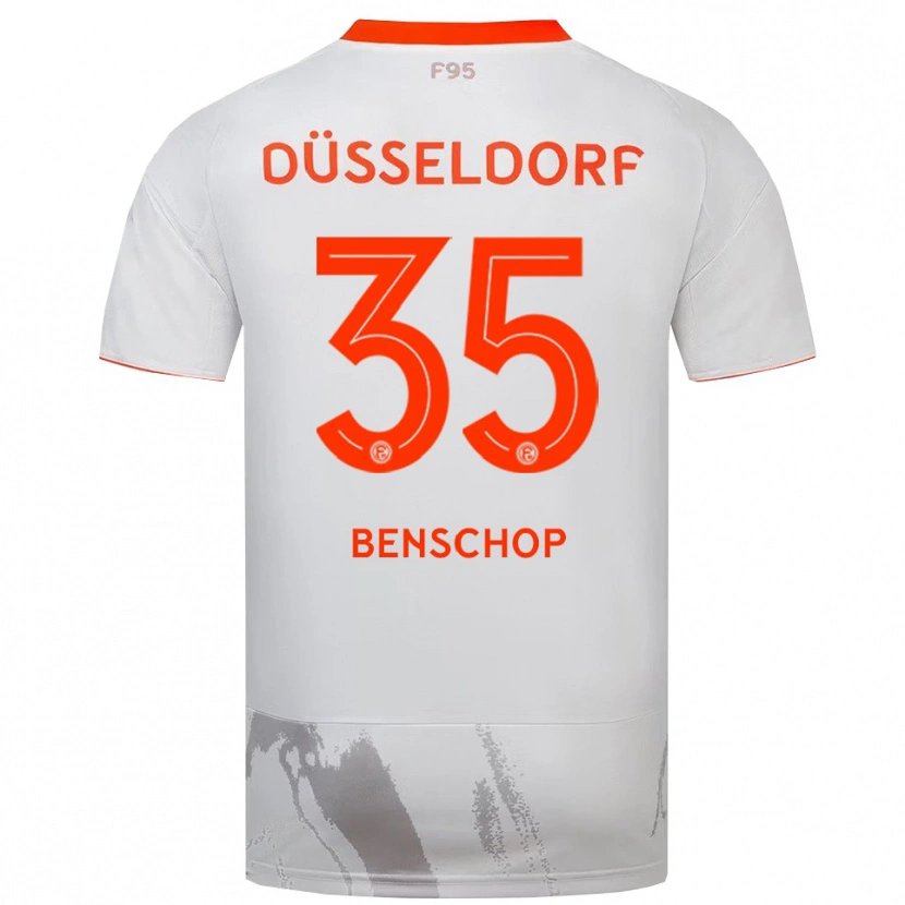 Danxen Hombre Camiseta Charlison Benschop #35 Blanco Naranja 2ª Equipación 2025/26 La Camisa