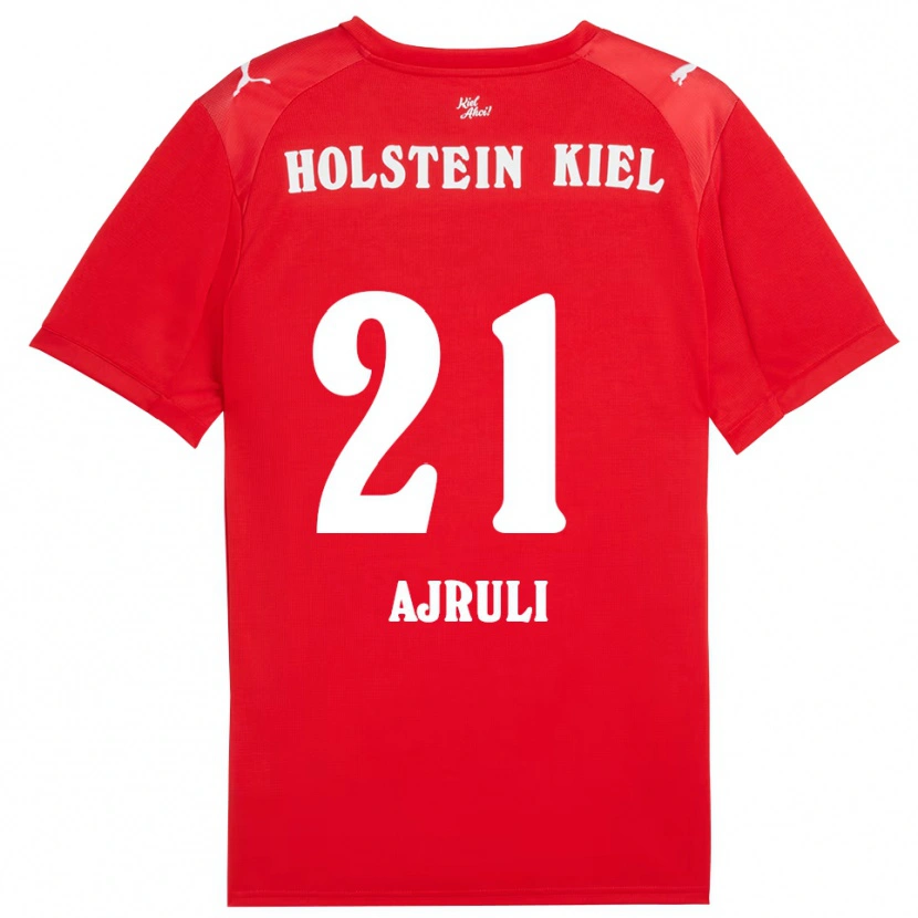 Danxen Hombre Camiseta Muhamed Ajruli #21 Rojo Azul 2ª Equipación 2025/26 La Camisa