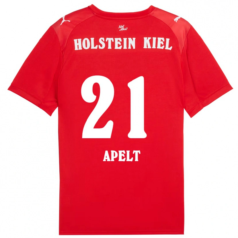 Danxen Hombre Camiseta Maximilian Apelt #21 Rojo Azul 2ª Equipación 2025/26 La Camisa