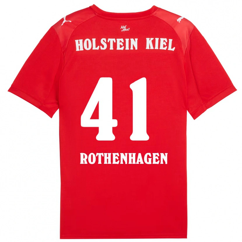 Danxen Hombre Camiseta Lio Rothenhagen #41 Rojo Azul 2ª Equipación 2025/26 La Camisa