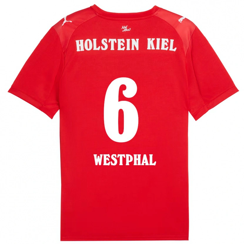 Danxen Hombre Camiseta Henrik Westphal #6 Rojo Azul 2ª Equipación 2025/26 La Camisa