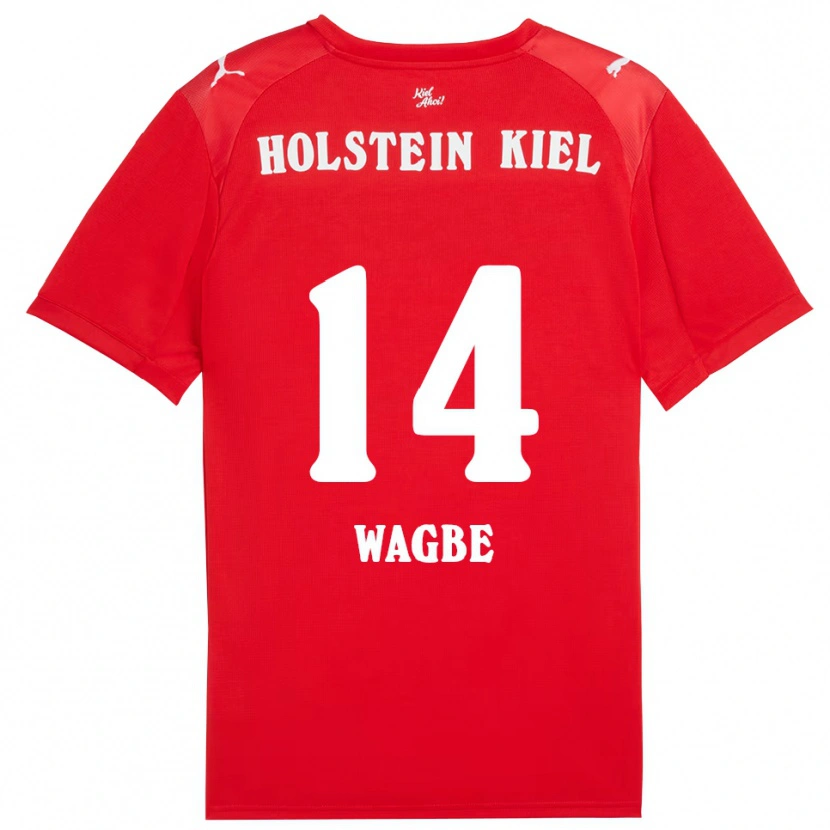 Danxen Hombre Camiseta Aurel Wagbe #14 Rojo Azul 2ª Equipación 2025/26 La Camisa