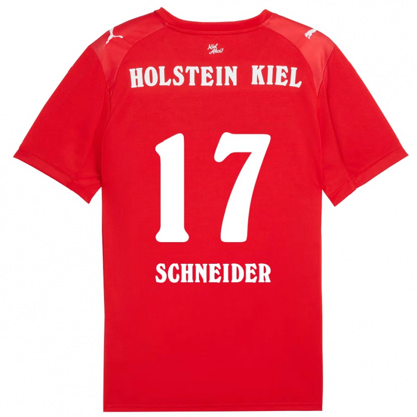 Danxen Hombre Camiseta Aaron Schneider #17 Rojo Azul 2ª Equipación 2025/26 La Camisa