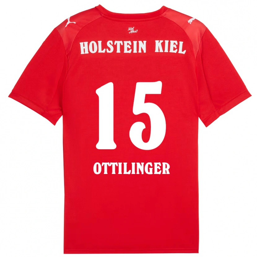 Danxen Hombre Camiseta Tim Ottilinger #15 Rojo Azul 2ª Equipación 2025/26 La Camisa