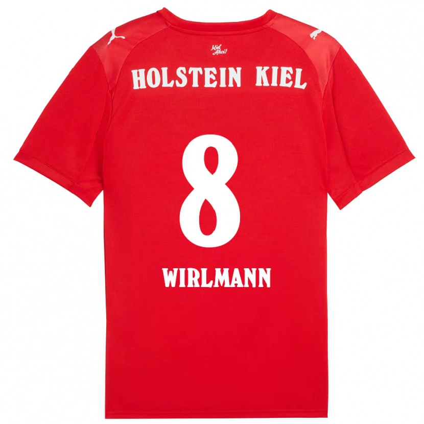 Danxen Hombre Camiseta Finn Wirlmann #8 Rojo Azul 2ª Equipación 2025/26 La Camisa