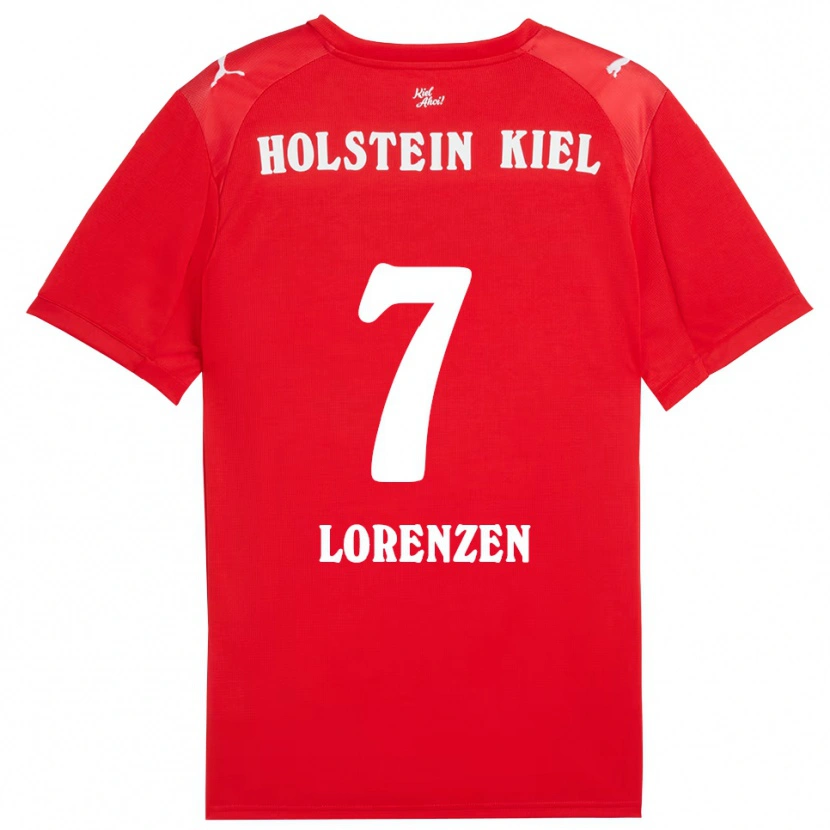 Danxen Hombre Camiseta Luca Lorenzen #7 Rojo Azul 2ª Equipación 2025/26 La Camisa
