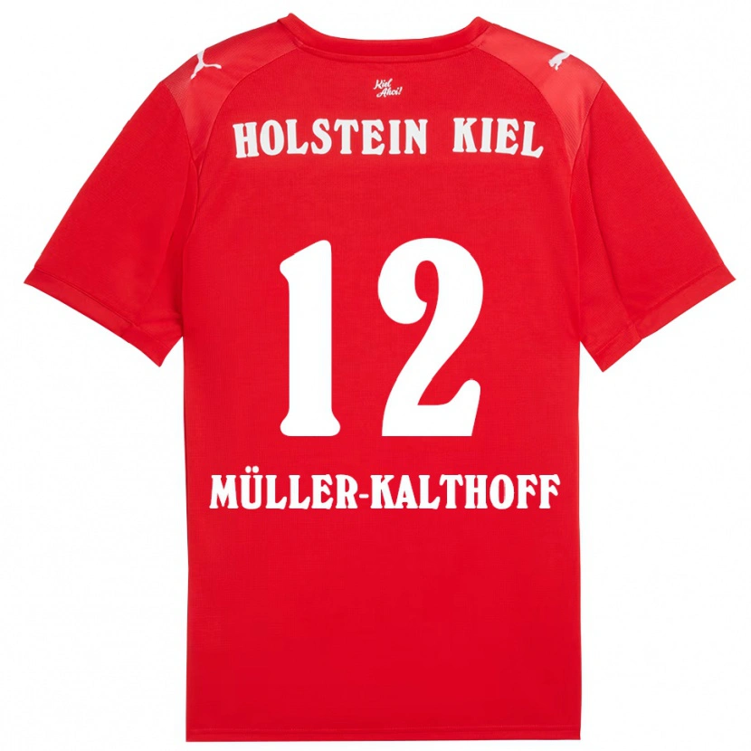 Danxen Hombre Camiseta Henrie Müller-Kalthoff #12 Rojo Azul 2ª Equipación 2025/26 La Camisa